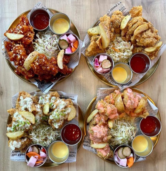 다양한 프라이드 치킨